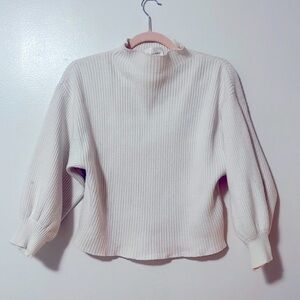 Line And Dot Chunky alder Mock Neck Ribbed Sweater Sz. S